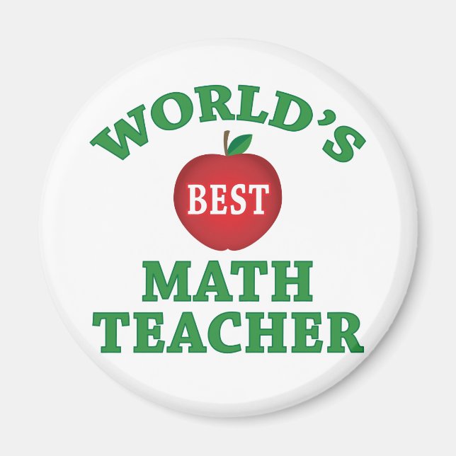 Aimant Meilleur professeur de mathématiques au monde (Devant)