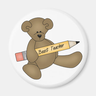 Aimant Meilleur professeur d'ours et de crayon