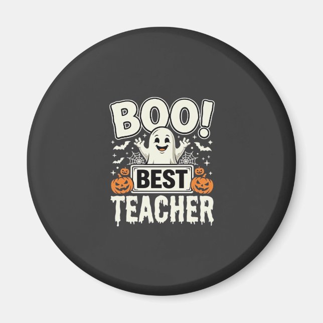 Aimant Meilleur professeur Halloween fantôme Design_1 (Devant)