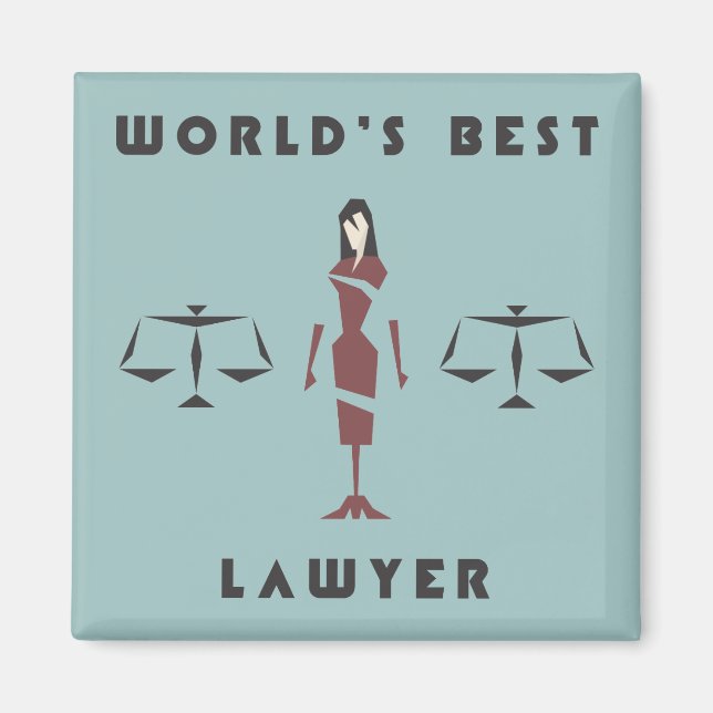 Aimant Meilleure avocate au monde de la géométrie féminin (Devant)