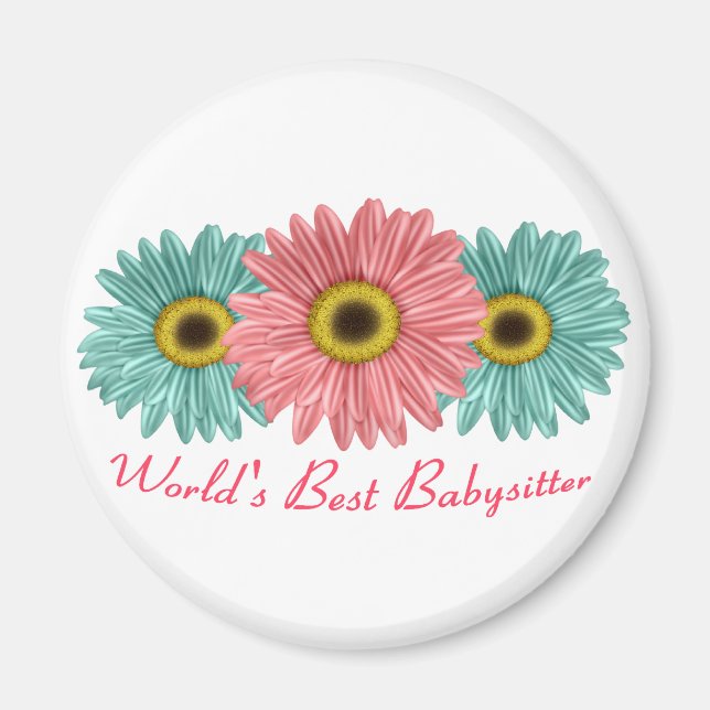 Aimant Meilleure baby-sitter du monde (Devant)