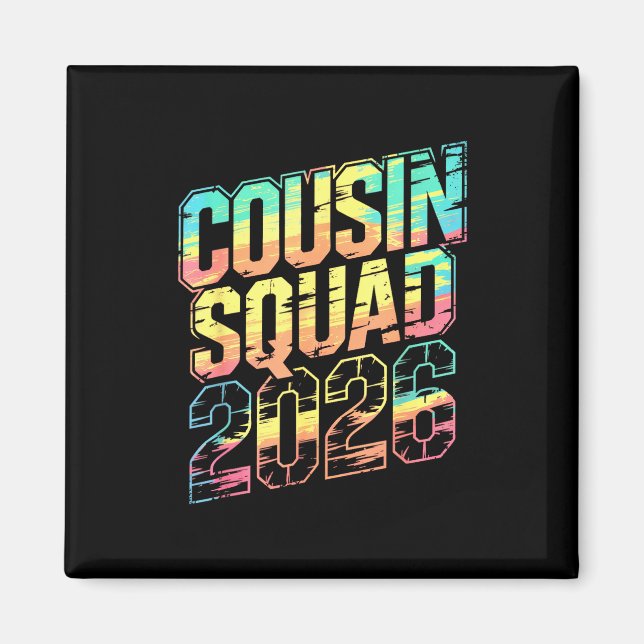Aimant Meilleure équipe de cousins 2026 Réunion de la tro (Devant)