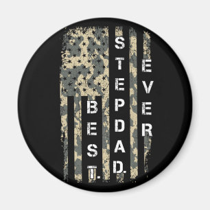 Aimant Meilleure ÉTAPE PÈRE Jamais Vintage Drapeau Camo F