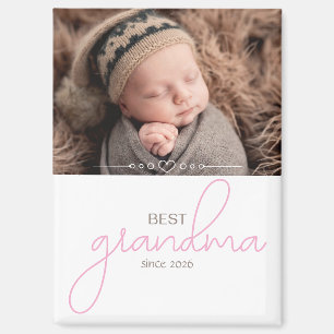 Aimant Meilleure grand-mère depuis l'année Photo Script P