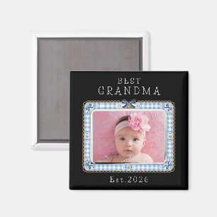 Aimant Meilleure grand-mère Est date personnalisée photo 