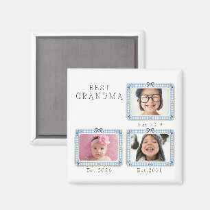Aimant Meilleure grand-mère établie date personnalisée 3