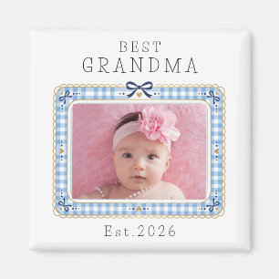 Aimant Meilleure grand-mère établie date personnalisée ph