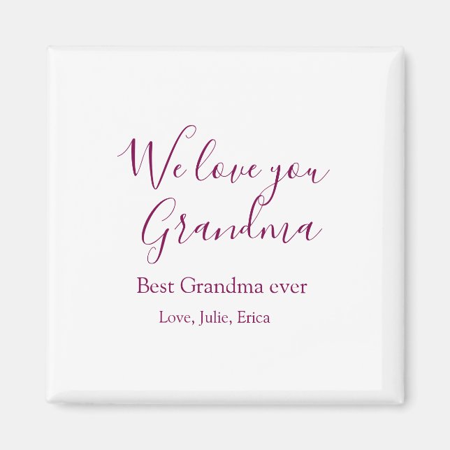 Aimant meilleure grand-mère toujours grands-parents cadea (Devant)
