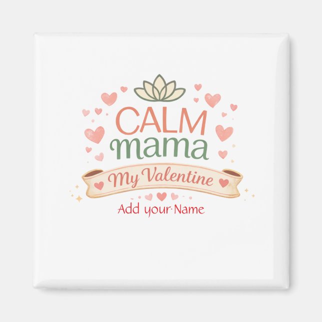 Aimant Meilleure Maman Calme Maman Saint-Valentin Cœurs A (Devant)