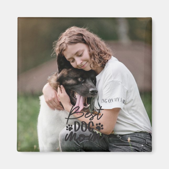 Aimant Meilleure maman chien jamais (Devant)