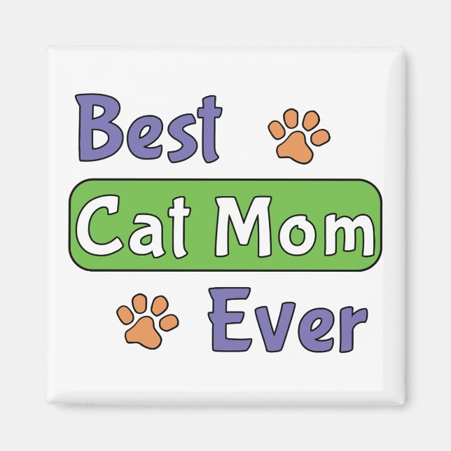 Aimant Meilleure maman de chat de tous les temps (Devant)