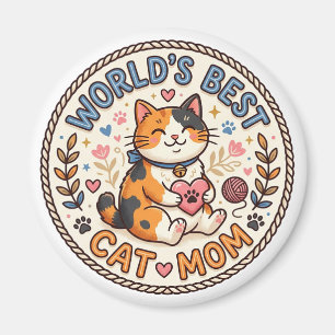 Aimant Meilleure Maman de Chat du Monde Mignonne