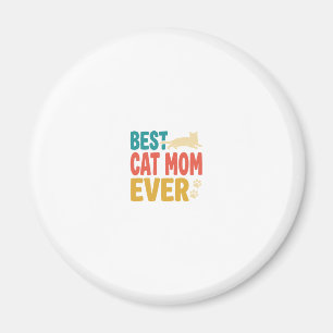 Aimant Meilleure Maman de Chat Vintage Design de Amateur 