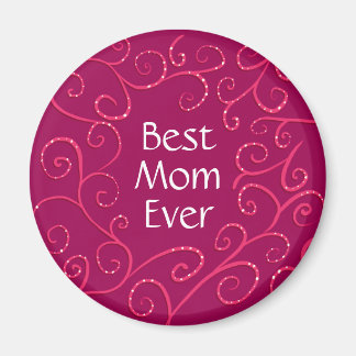 Aimant Meilleure maman jamais élégante pivots rose modern