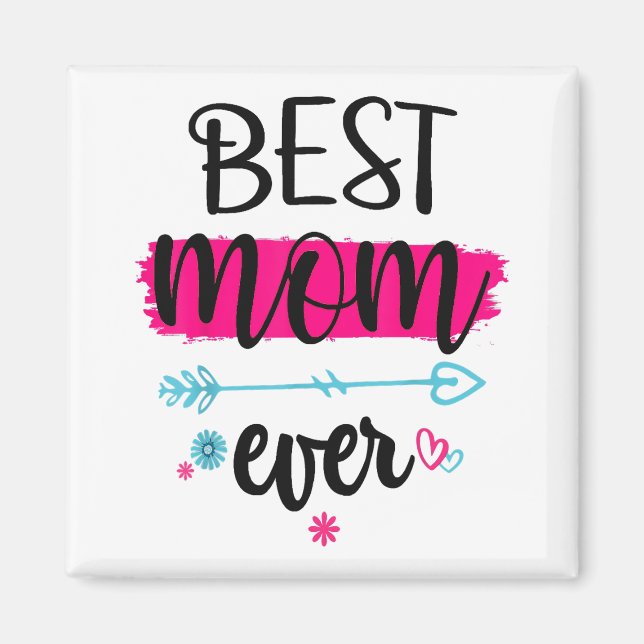Aimant Meilleure maman Joyeuse fête des mères pour maman  (Devant)