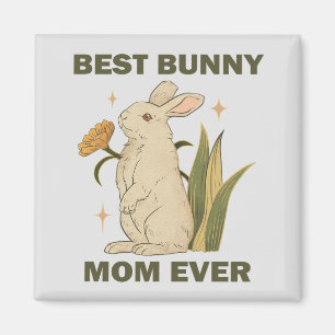 Aimant Meilleure Maman Lapin Ever Kawaii Lapin Fête d'ann