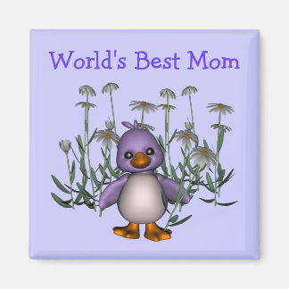 Aimant Meilleure Maman Mignonne Daisée Oiseaux Fleur