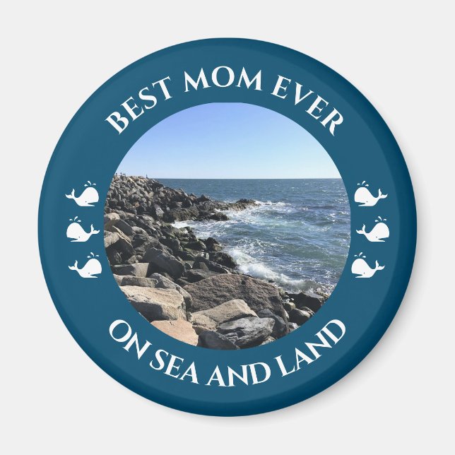 Aimant Meilleure Maman Vagues de l'océan Atlantique de la (Devant)
