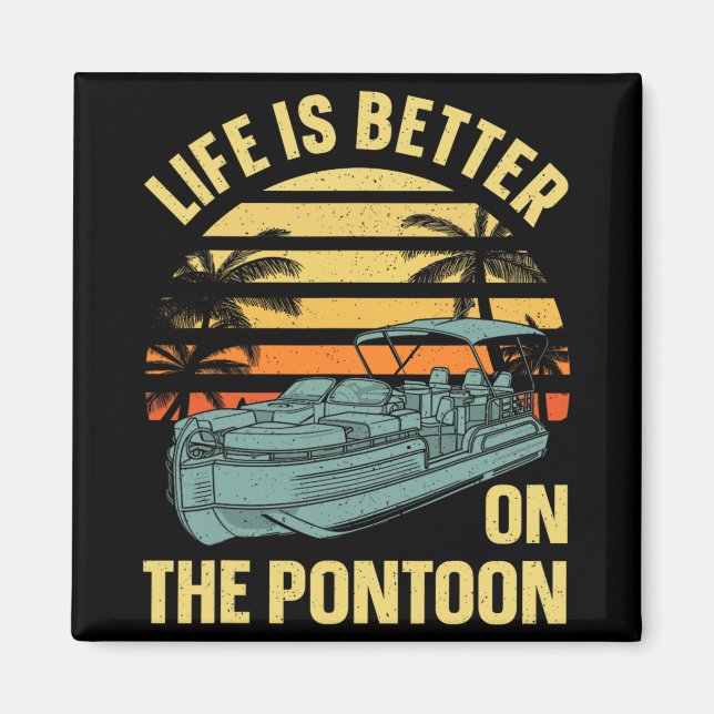 Aimant Meilleure œuvre d'art de capitaine de ponton pour  (Devant)