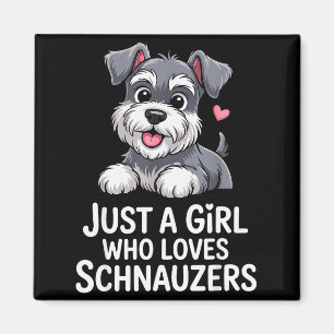 Aimant Meilleure œuvre d'art sur les schnauzers pour femm