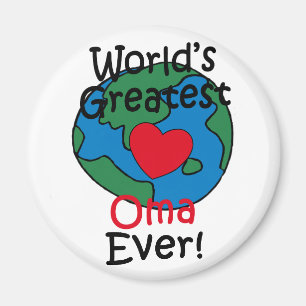Aimant Meilleure Oma Cœur du Monde