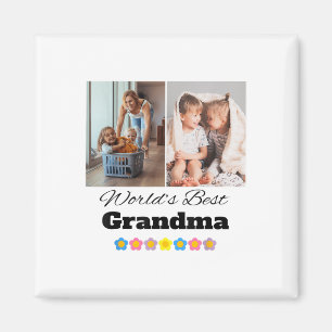 Aimant Meilleure photo grand-mère personnalisée - Personn