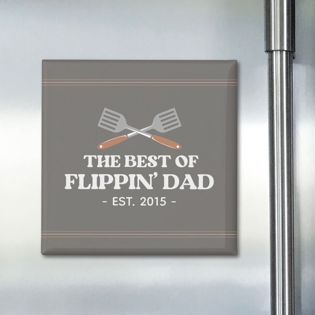 Aimant Meilleure spatule pour papa Flippin Drôle Rétro  (In situ)