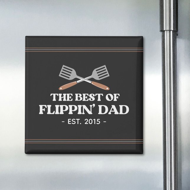 Aimant Meilleure spatule pour papa Flippin Drôle Rétro  (In situ)