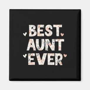 Aimant Meilleure tante Jamais Floral Famille Amour Coeurs