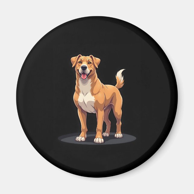 Aimant Meilleure vie avec T-shirt Dogo Canario Long Sleev (Devant)