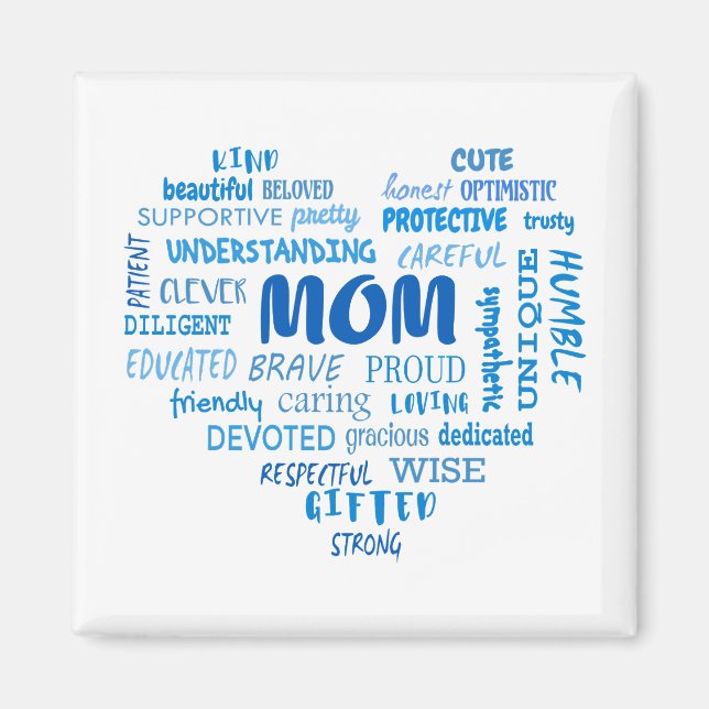 Aimant Meilleures qualités de mère et caractéristiques de (Devant)