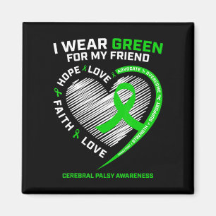 Aimant Meilleurs Cadeaux D'Ami Je Porte Vert Pour Mon Ami
