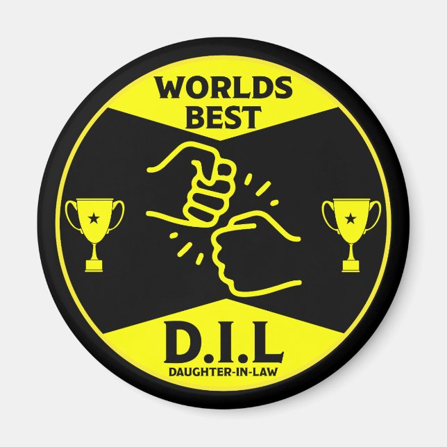 Aimant Meilleurs cadeaux de belle-fille+droit (Devant)