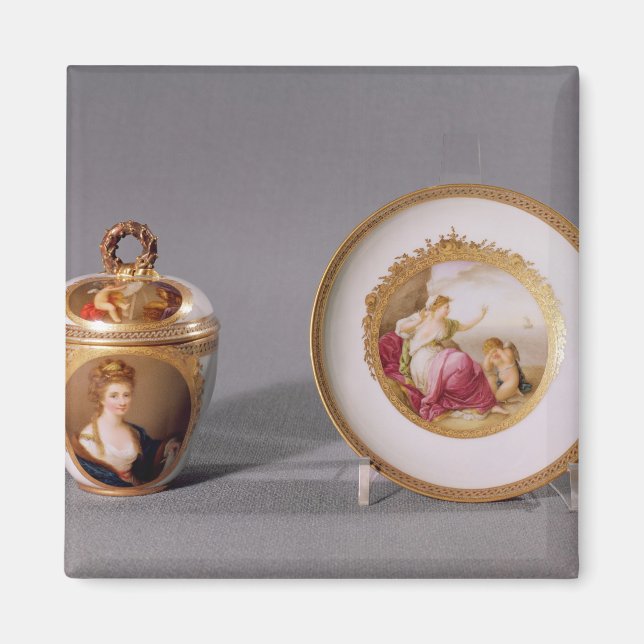 Aimant Meissen tasse, couvercle et soucoupe (Devant)
