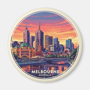 Aimant Melbourne Australie Skyline Voyage