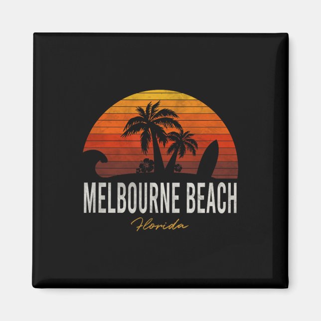Aimant Melbourne Beach Floride Fl Palms Surf de vacances  (Devant)
