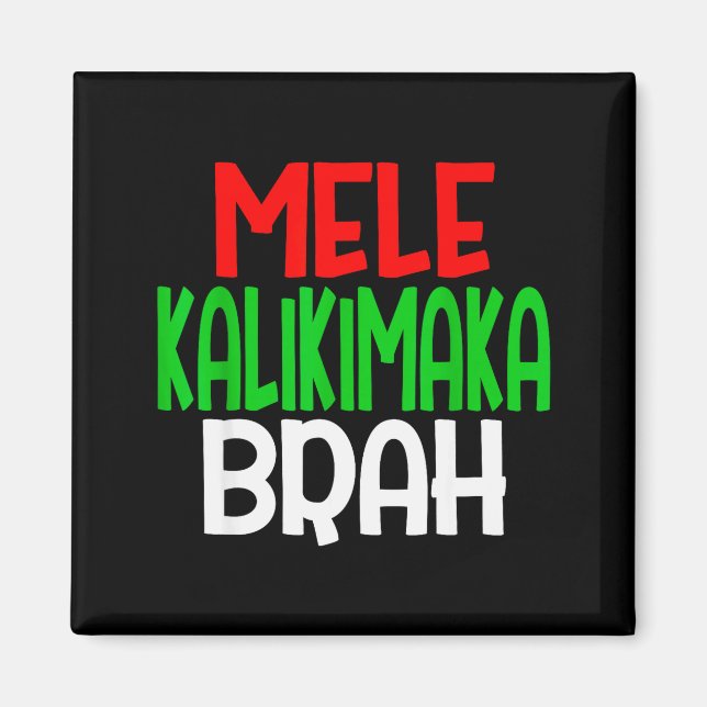 Aimant Mele Kalikimaka Brah - Drôle d'île hawaïenne Chris (Devant)