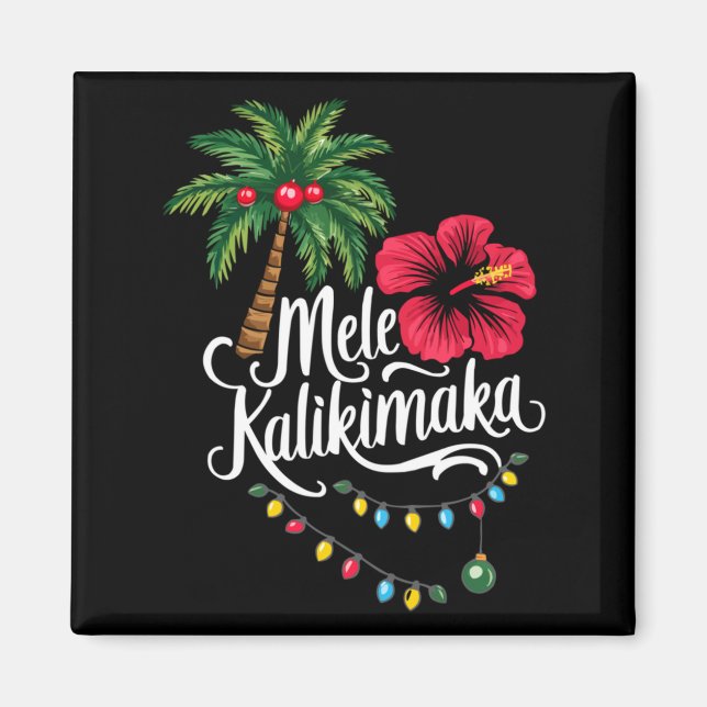Aimant Mele Kalikimaka Hawaii Santa Hawaiian Merry Christ (Devant)