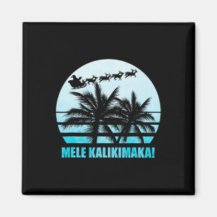 Aimant Mele Kalikimaka Retro Hawaii Famille de Noël Va