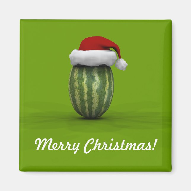 Aimant Melon Avec Santa Hat (Devant)