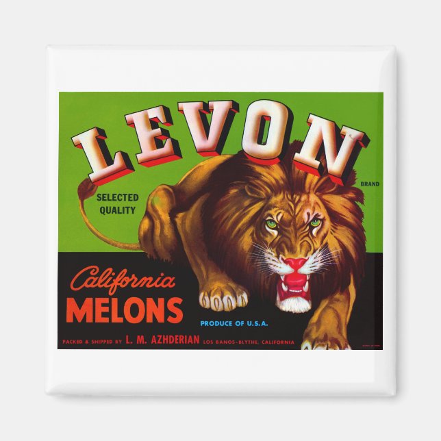 Aimant Melons de Californie du Levon (Devant)