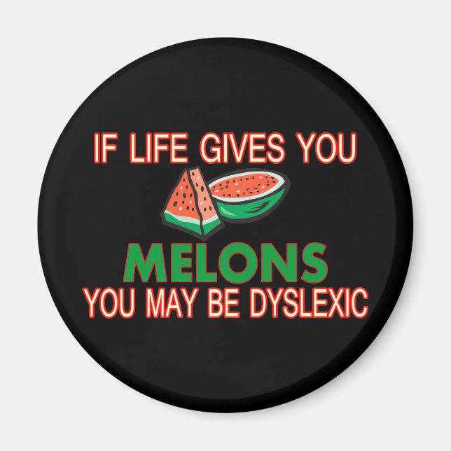 Aimant Melons dyslexiques (Devant)