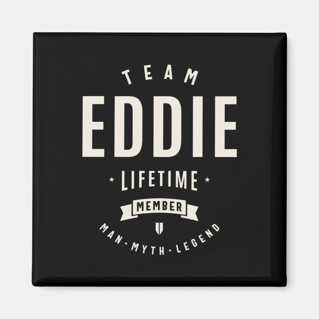 Aimant Membre à vie de l'équipe Eddie Nom drôle Eddie Sti (Devant)