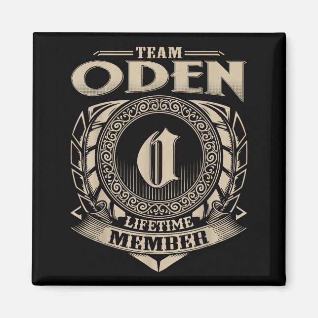 Aimant Membre à vie de l'équipe Oden Nom de famille Oden  (Devant)