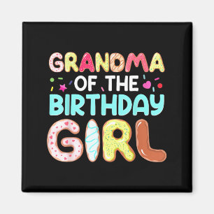 Aimant Mémé branchée de la fille d'anniversaire Mignonne