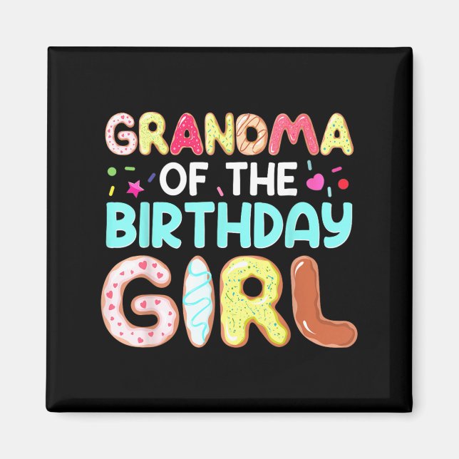 Aimant Mémé branchée de la fille d'anniversaire Mignonne  (Devant)