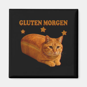 Aimant Même de chat de pain drôle Gluten Morgen Humour Gr