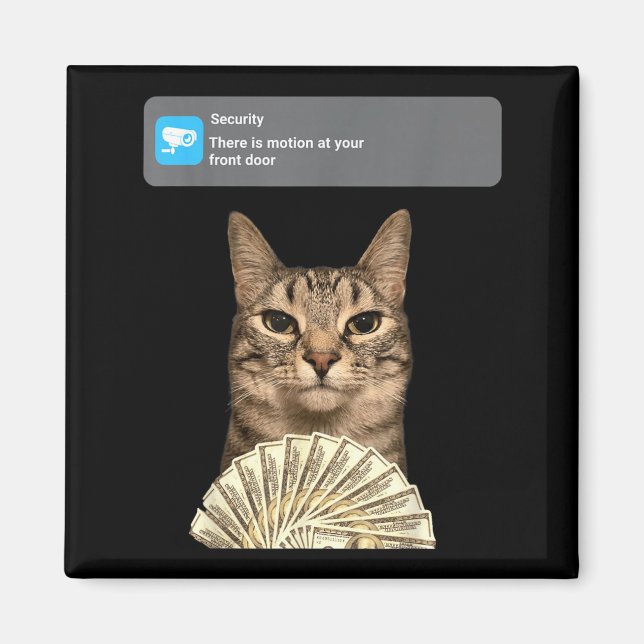 Aimant Mème de chat drôle en mouvement femmes hommes (Devant)