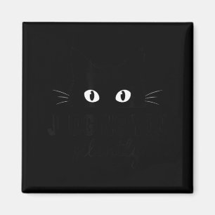 Aimant Mème de chat noir drôle qui vous juge silencieusem