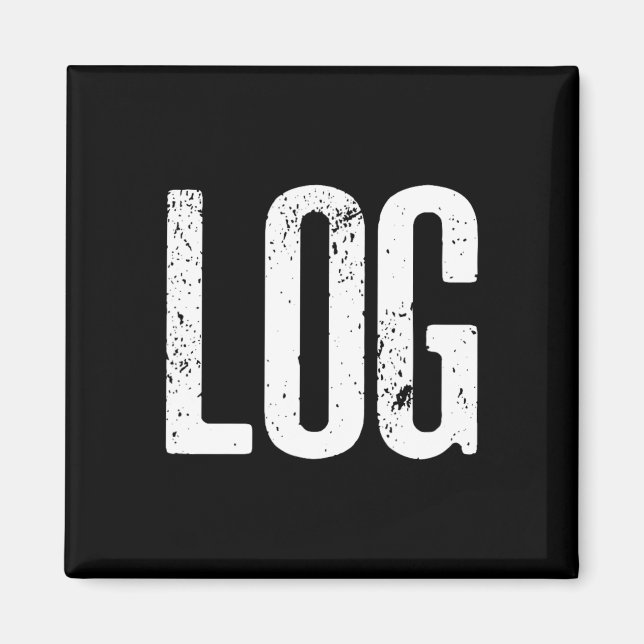 Aimant Mème de journal amusant Halloween Beaver Log (Devant)
